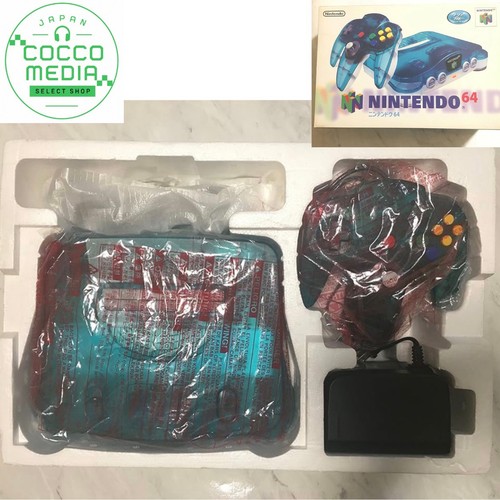 Nintendo64 clear blue console - nintendo64,